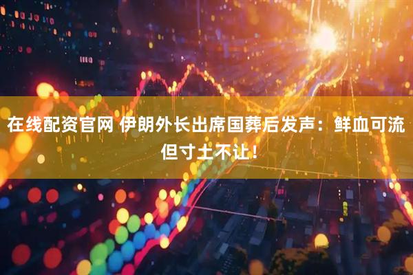 在线配资官网 伊朗外长出席国葬后发声：鲜血可流 但寸土不让！