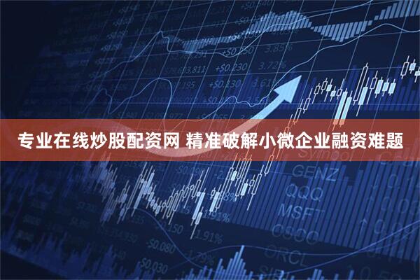 专业在线炒股配资网 精准破解小微企业融资难题